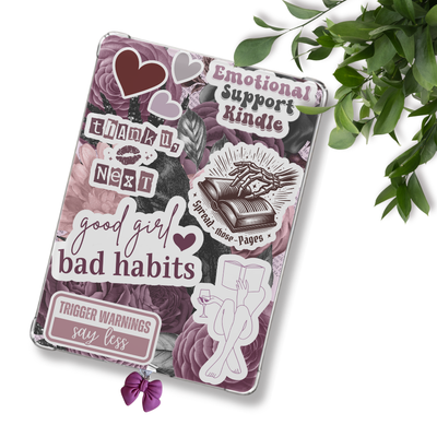 Good Girl Bad Habit Sticker Look Insert for Clear Case | Bookish Accessories