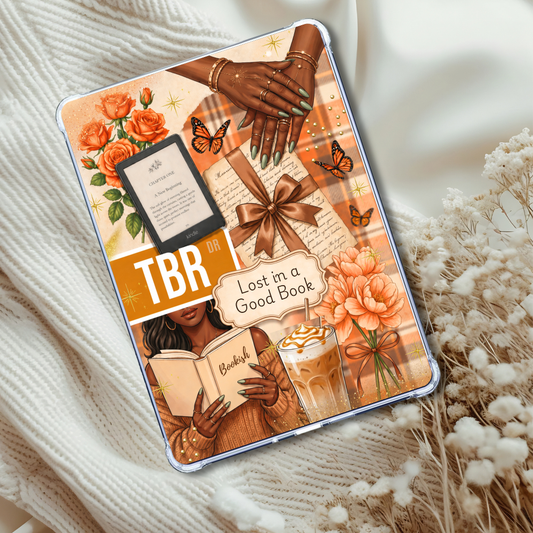 TBR Orange Melanin Girl Insert for Clear Case | Bookish Accessories