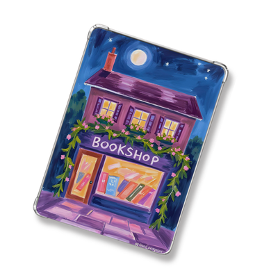 Violet Night Bookshop Shimmery Holographic Sticker Look Kindle Insert for Clear Case | Bookish Accessories