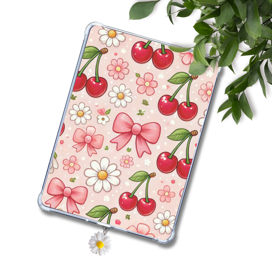 Cherries & Bows Kindle Insert for Clear Case | Bookish Accessories