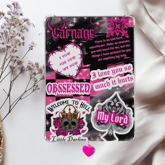 Dark & Obsessed Kindle Insert for Clear Case | Bookish Accessories