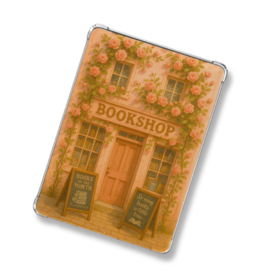 Vintage Sepia Bookstore Shimmery Holographic Sticker Look Kindle Insert for Clear Case | Bookish Accessories