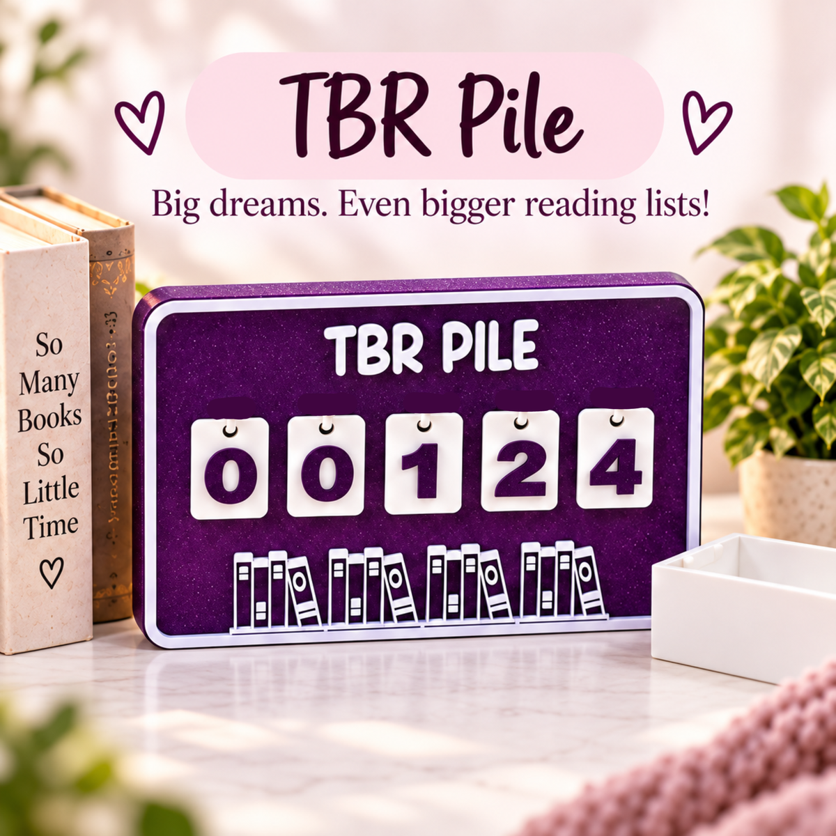 The Reader’s Tally Board | Custom Book Counter & Reading Tracker