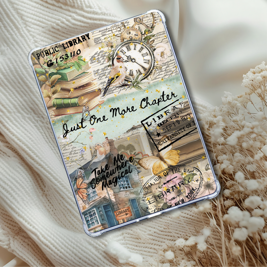 Prairie Cottage Core Sticker Look Insert for Clear Case | Bookish Accessories