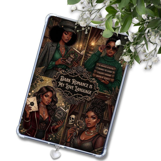 Dark Romance Melanin Girls Kindle Insert: Purple Bookish eReader Decor