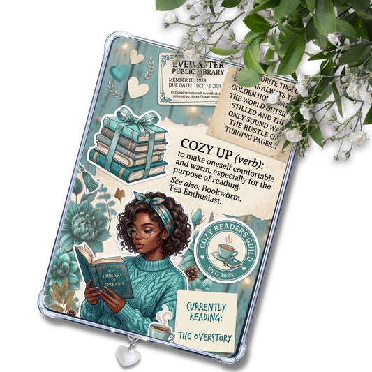 Book Nerd Black Girl Insert: Kindle or eReader Decor for Book Lovers