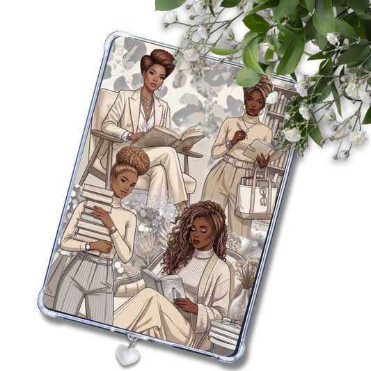 Gray Cream Collage Reader Insert: Kindle or eReader Decor for Book Lovers