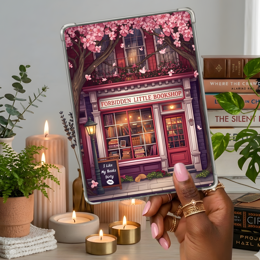 Forbidden Little Bookshop shown on a handheld eReader