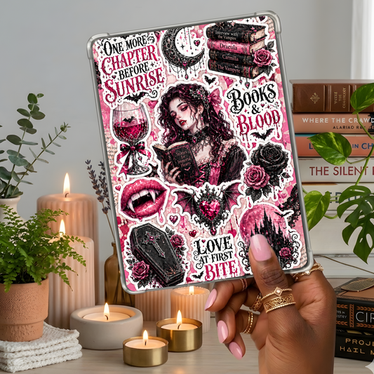 Pink Vampire Before Sunrise shown on a handheld eReader