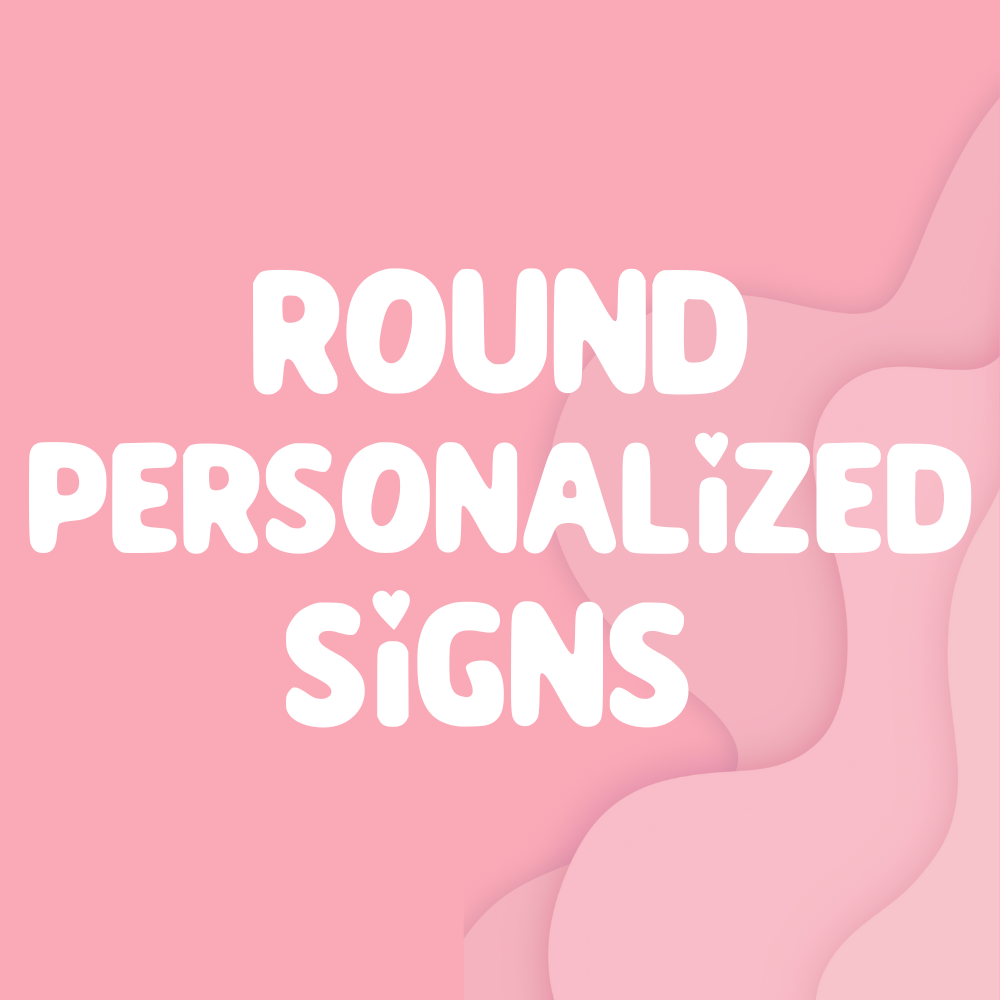 Library Round Signs- Personalizable