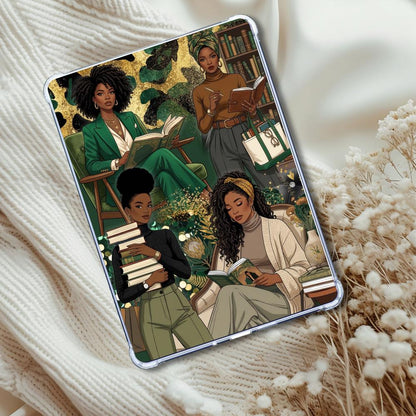 Green Brown Olive Collage Reader Insert: Kindle or eReader Decor for Book Lovers
