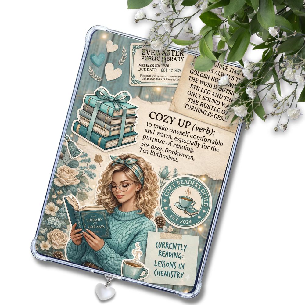 Book Nerd Blonde Girl Insert: Kindle or eReader Decor for Book Lovers