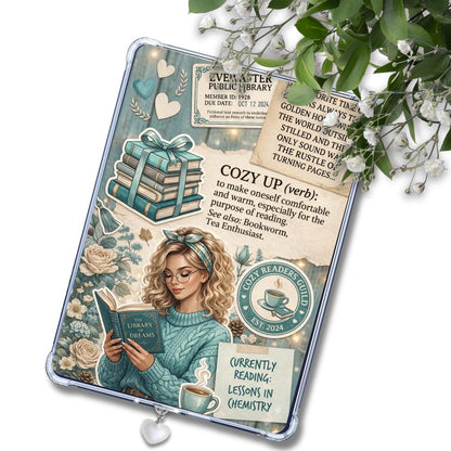 Book Nerd Blonde Girl Insert: Kindle or eReader Decor for Book Lovers
