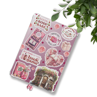Book Boss Babe Sticker Look Insert for Clear Case | Bookish Accessories