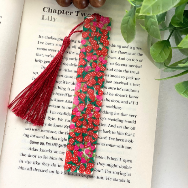 Berry Berry Resin Bookmark | Bookish Old School Reader | Reading Accessories