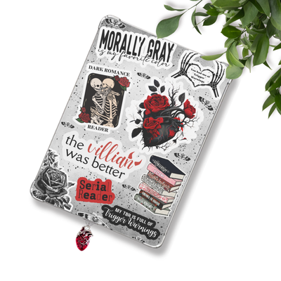 Morally Gray Sticker Look Insert for Clear Case | Bookish Accessories