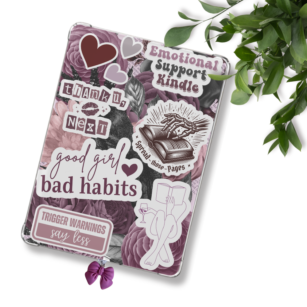 Good Girl Bad Habit Sticker Look Insert for Clear Case | Bookish Accessories