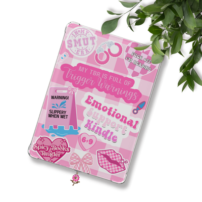 Slippery When Wet Sticker Look Kindle Insert for Clear Case | Bookish Accessories
