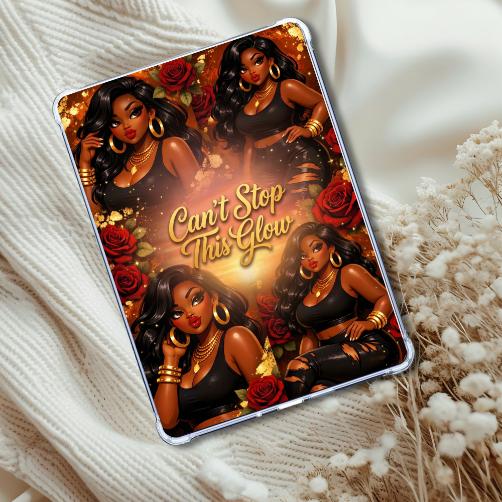 Can't Stop This Glow Melanin Girls Insert for Clear Case | Bookish Accessories