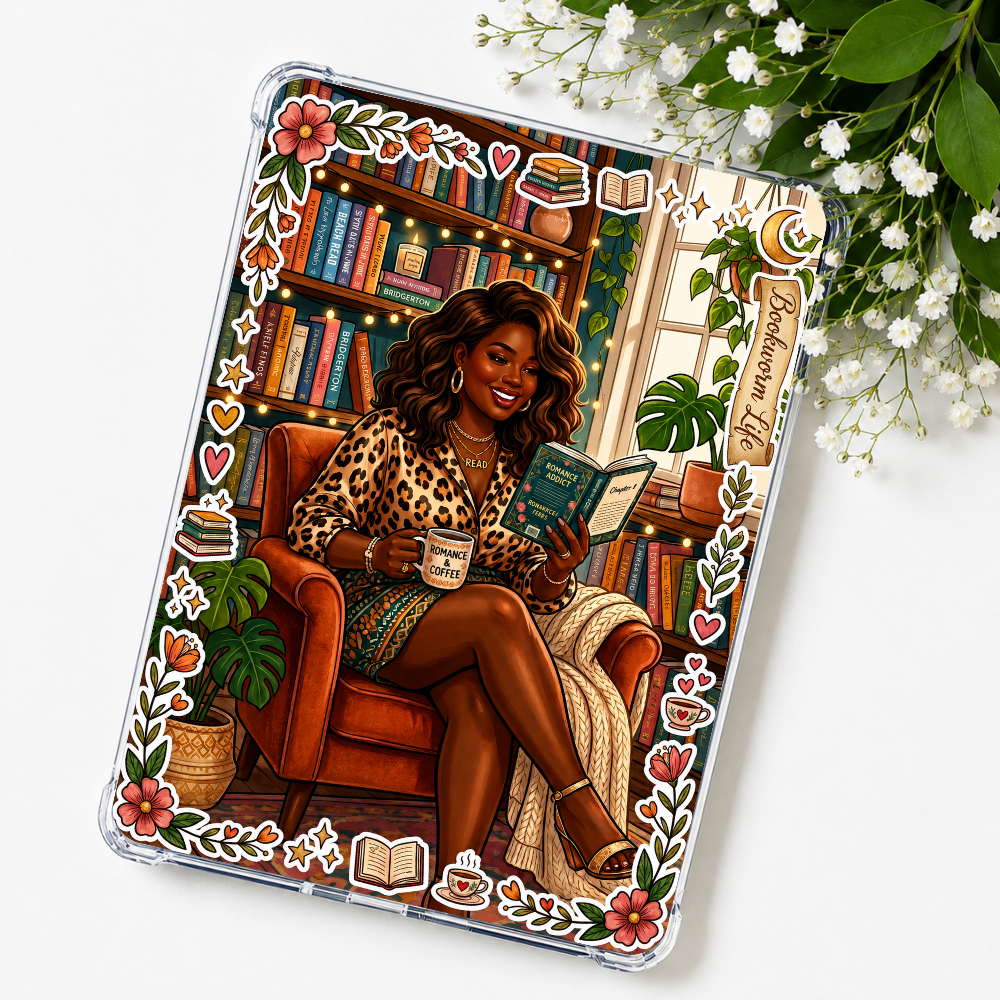 Plus Size Bookworm Life Kindle Insert eReader Case Decor | Accessories for Book Lovers