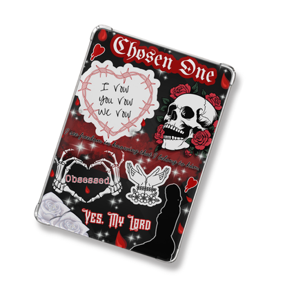 Chosen Red and Black Kindle Insert for Clear Case | Bookish Accessories