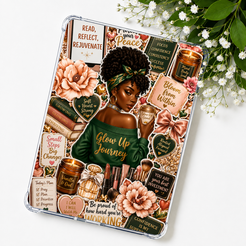 Glow Up Journey Kindle Insert eReader Case Decor | Accessories for Book Lovers