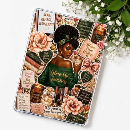 Glow Up Journey Kindle Insert eReader Case Decor | Accessories for Book Lovers