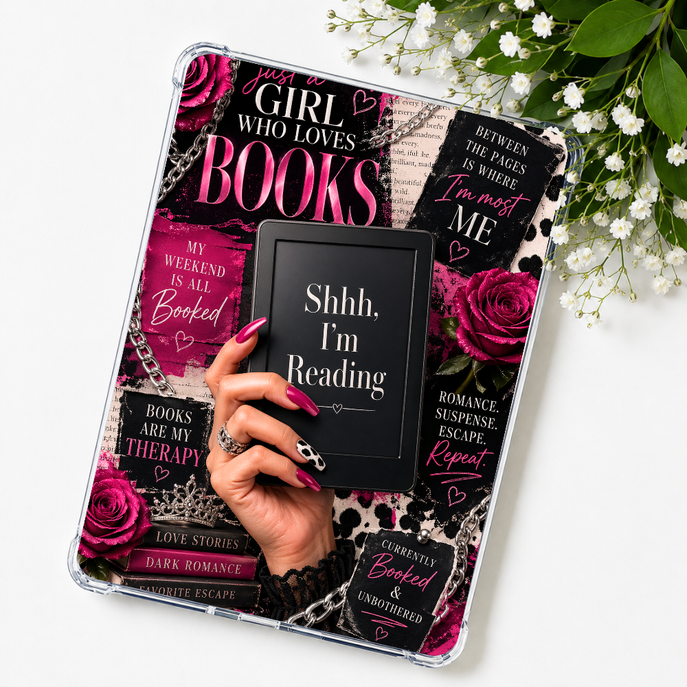White Girl Pink Luxury Shhhh Kindle Insert eReader Case Decor | Accessories for Book Lovers