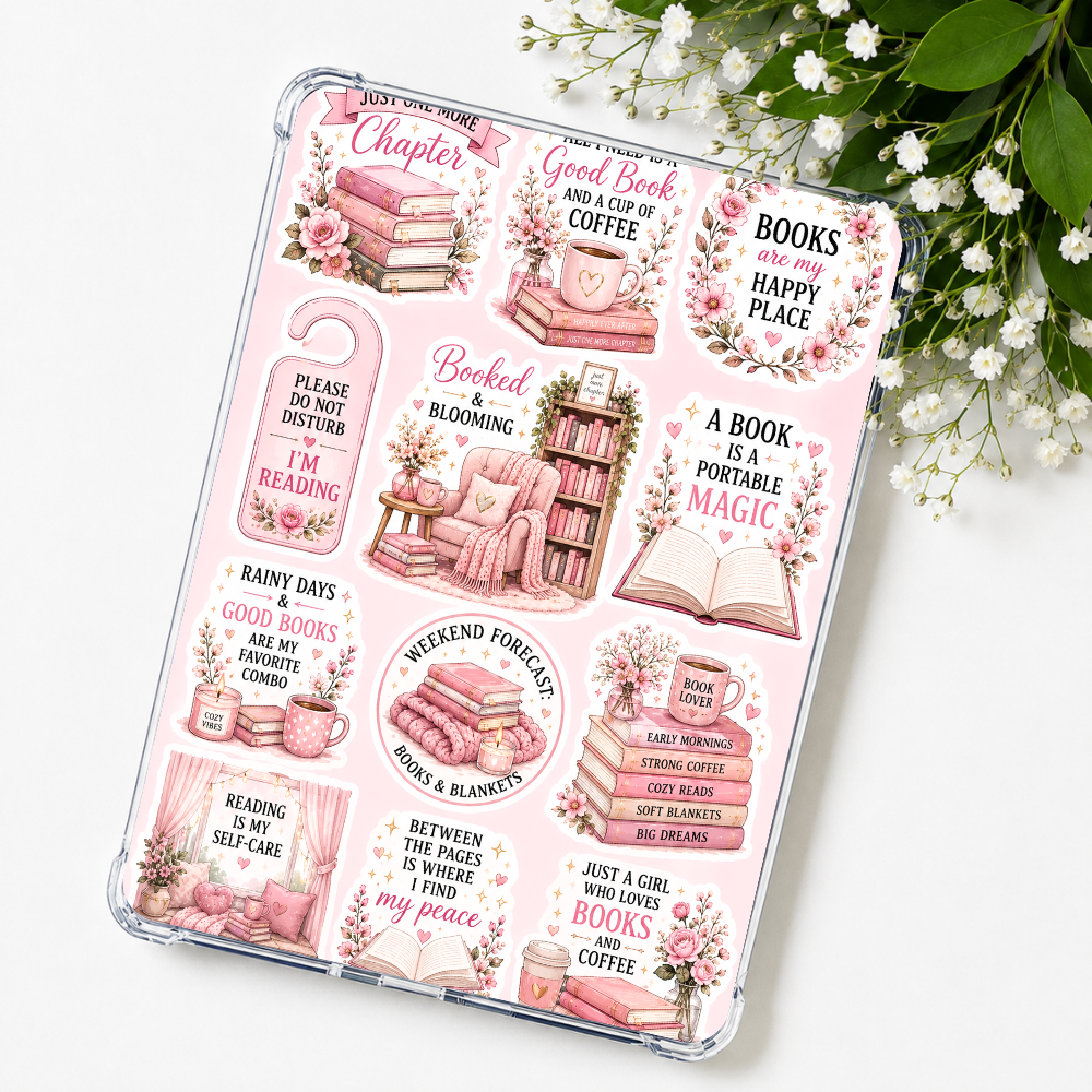 Pink & Bookish Kindle Insert eReader Case Decor | Accessories for Book Lovers