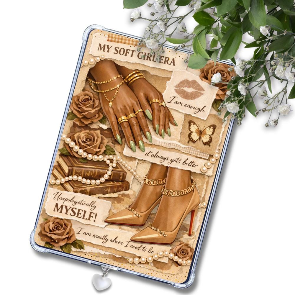 In My Soft Era Melanin Reader: Kindle or eReader Decor for Book Lovers