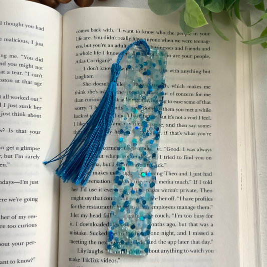 True Blue (Glow) Resin Bookmark