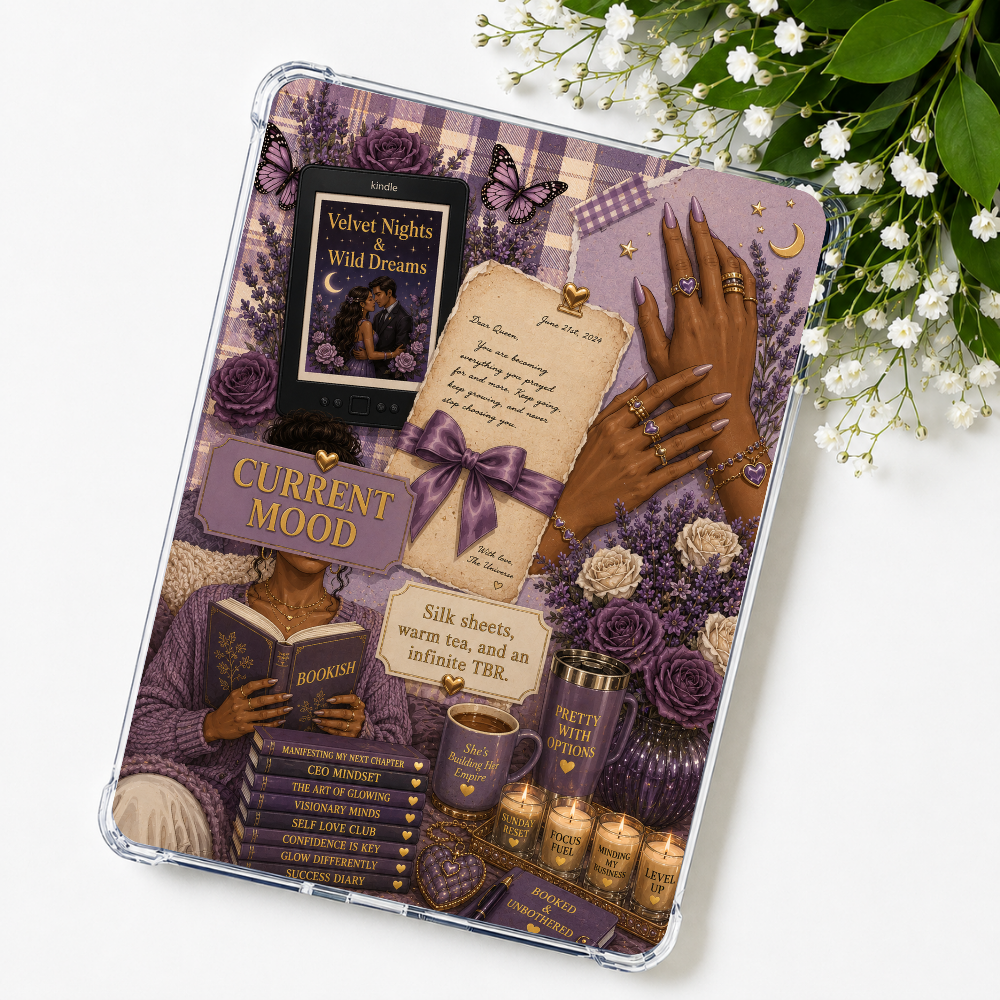 Purple Current Mood Kindle Insert or eReader | Decor For Book Lovers