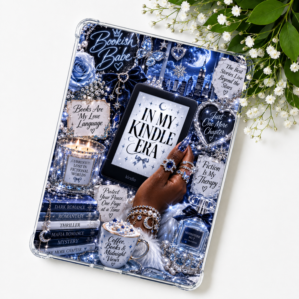 Moonstone Bookish Babe Kindle Insert or eReader Case Decor | Accessories for Book Lovers