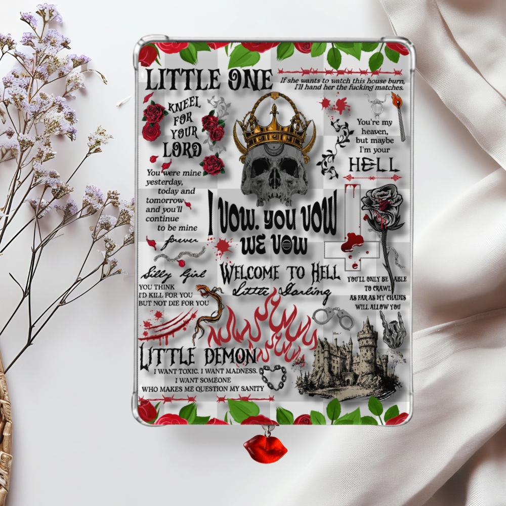 I Vow Shimmery Holographic Sticker Look Kindle Insert for Clear Case | Bookish Accessories