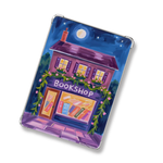 Violet Night Bookshop Shimmery Holographic Sticker Look Kindle Insert for Clear Case | Bookish Accessories