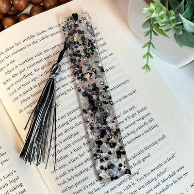 Black Abyss Resin Bookmark - Galaxy | Bookish Accessories