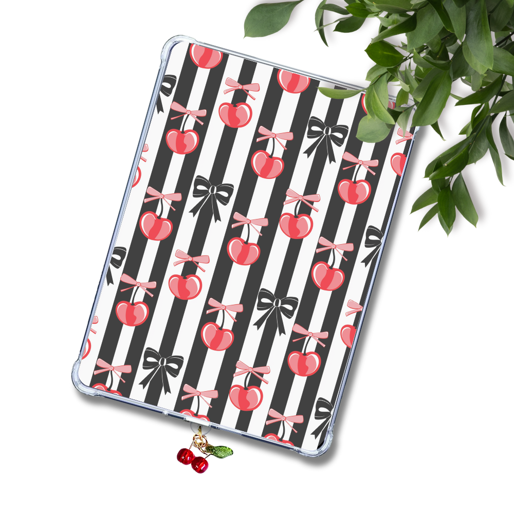 Cherries & Bows Kindle Insert for Clear Case | Bookish Accessories