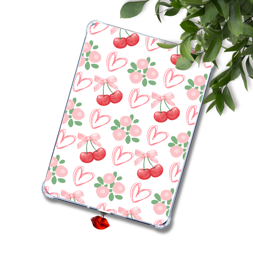 Cherries & Bows Kindle Insert for Clear Case | Bookish Accessories