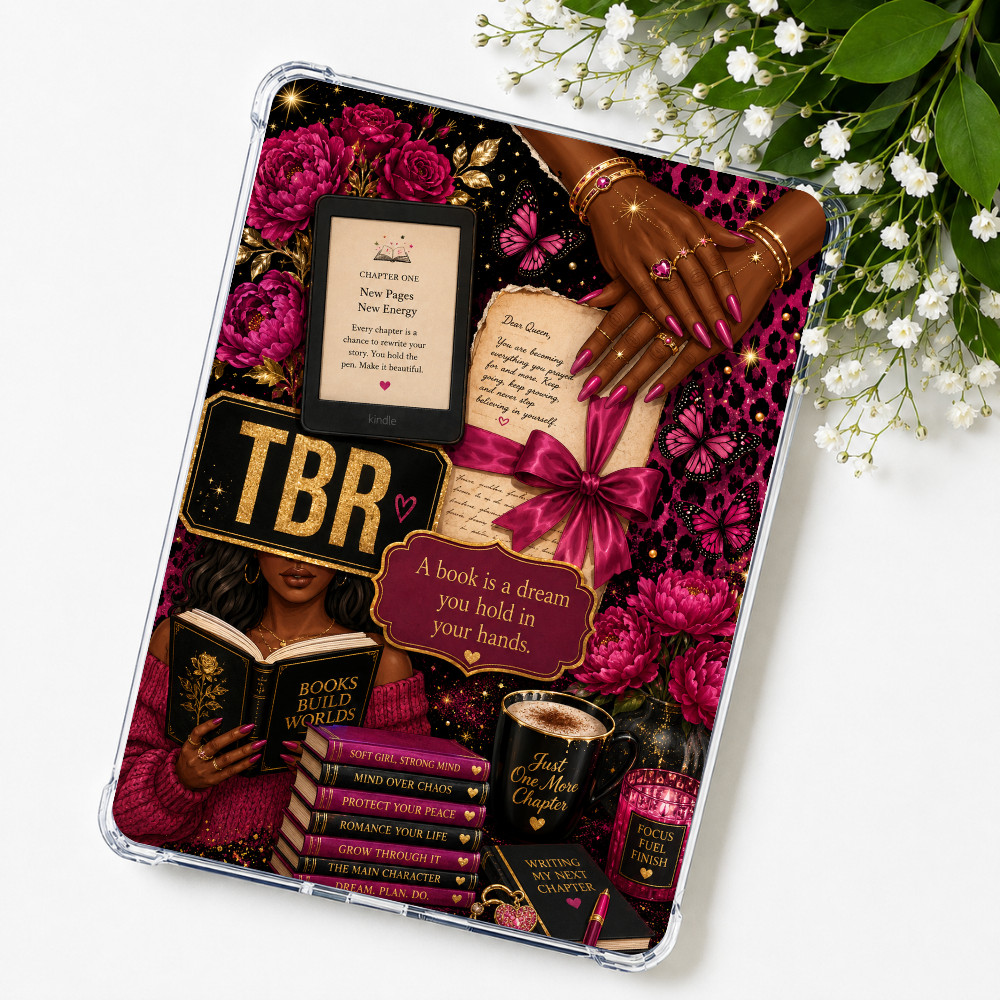 Deep Pink TBR Kindle Insert or eReader | Decor For Book Lovers