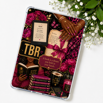 Deep Pink TBR Kindle Insert or eReader | Decor For Book Lovers