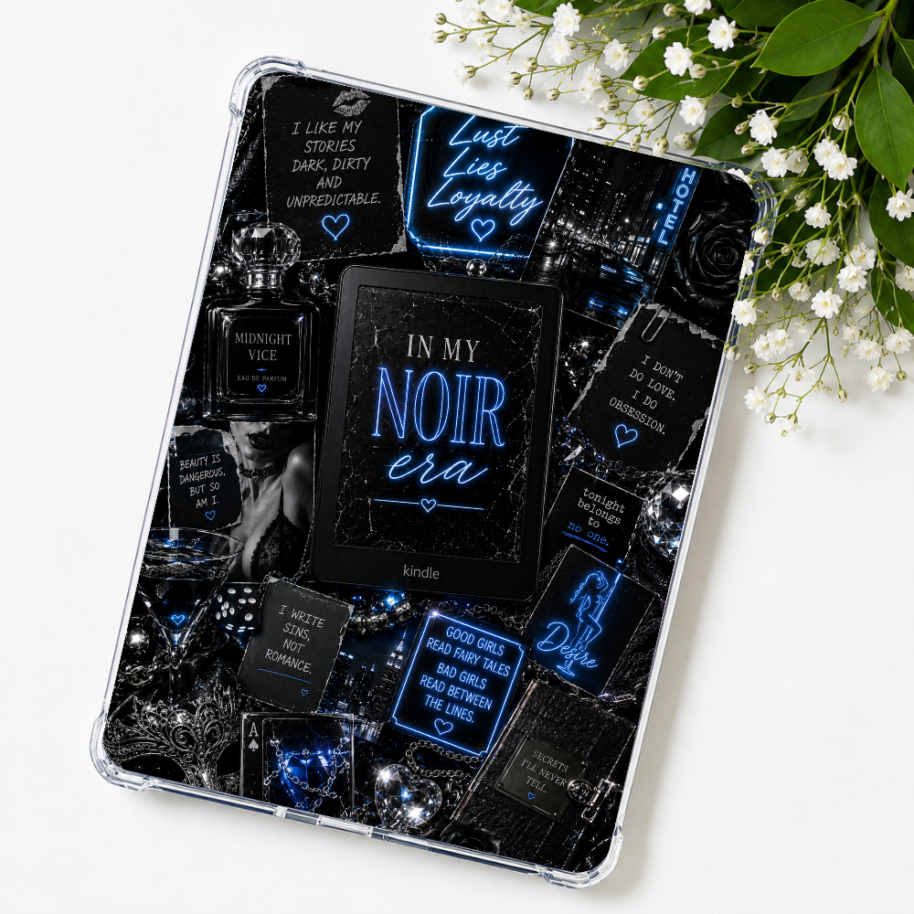 Noir Era Neon Lights Kindle Insert or eReader Case Decor | Accessories for Book Lovers