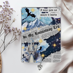 In My Romantasy Era Shimmery Holographic Sticker Look Kindle Insert for Clear Case | Bookish Accessories