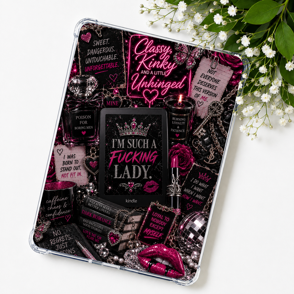 Such a F*cking Lady Neon Lights Kindle Insert or eReader Case Decor | Accessories for Book Lovers