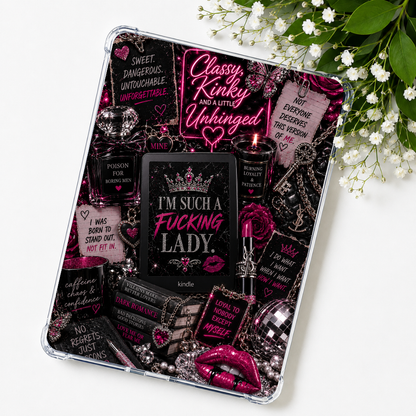 Such a F*cking Lady Neon Lights Kindle Insert or eReader Case Decor | Accessories for Book Lovers