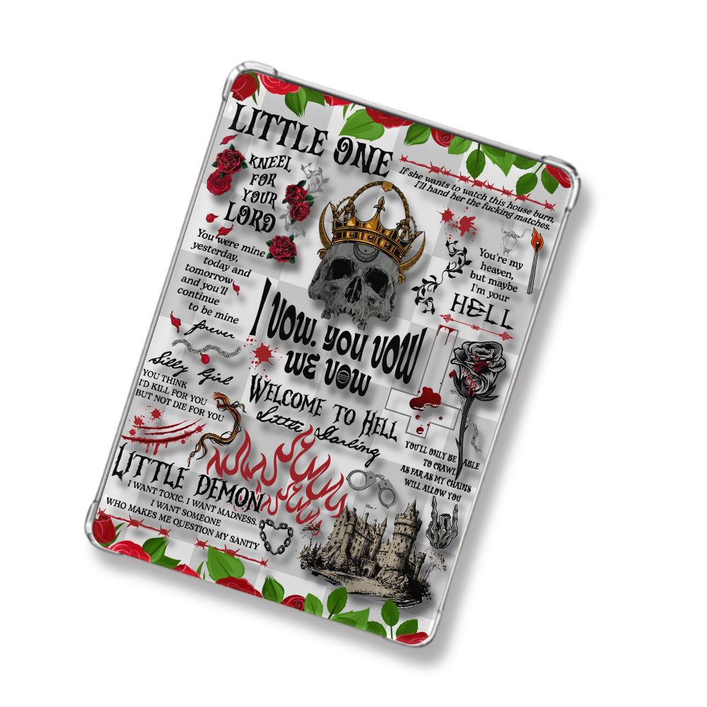 I Vow Shimmery Holographic Sticker Look Kindle Insert for Clear Case | Bookish Accessories