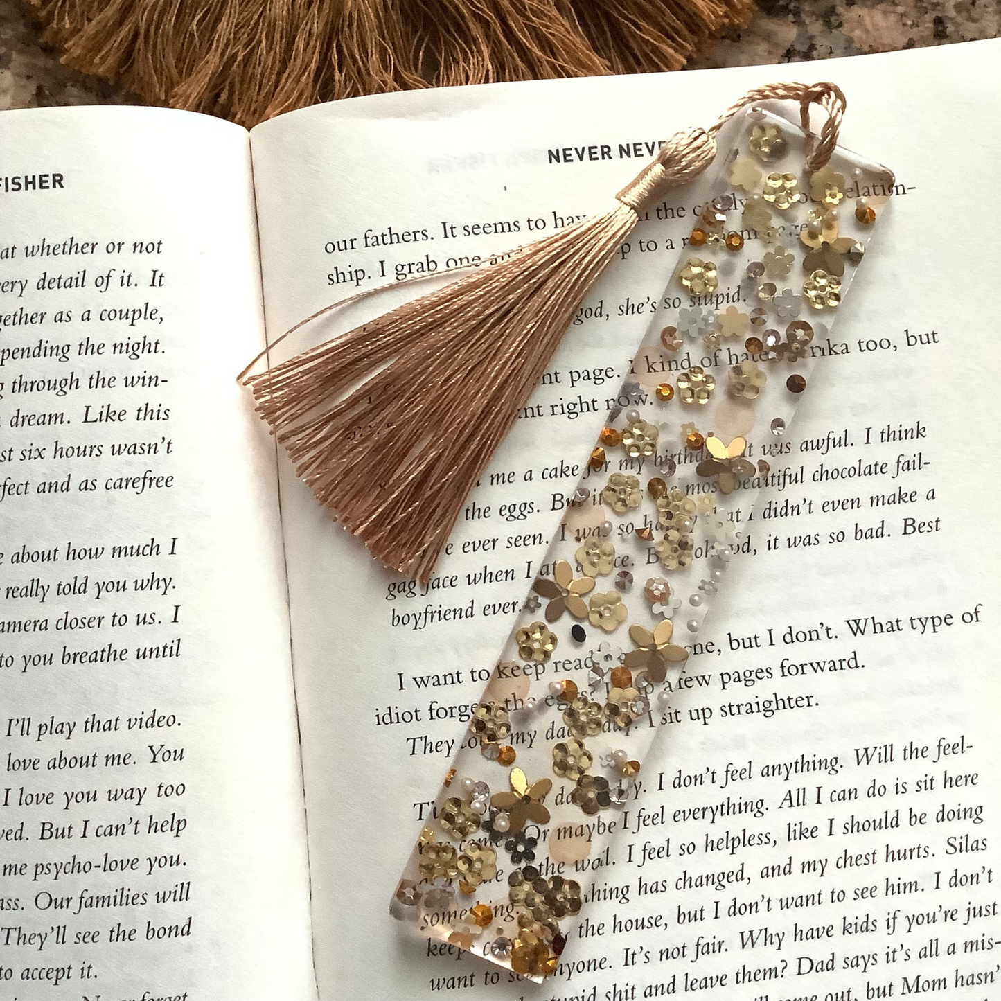 Gold Rush Resin Bookmark