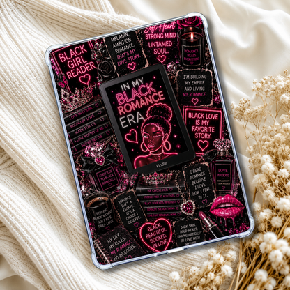 Black Romance Neon Lights Kindle Insert or eReader Case Decor | Accessories for Book Lovers
