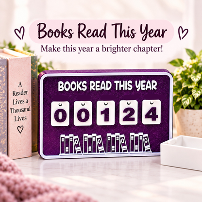 The Reader’s Tally Board | Custom Book Counter & Reading Tracker