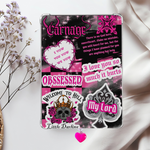 Dark & Obsessed Shimmery Holographic Sticker Look Kindle Insert for Clear Case | Bookish Accessories