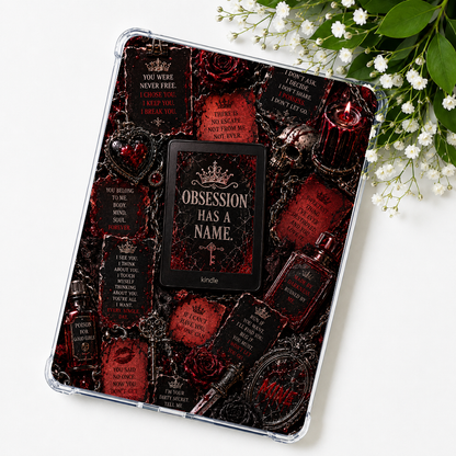 Obsession Has a Name Kindle Insert or eReader Case Decor | Accessories for Book Lovers